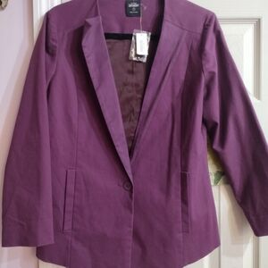 Kate Spade Saturday Suit Your Self Blazer Jacket Size Womens Small Berry wine